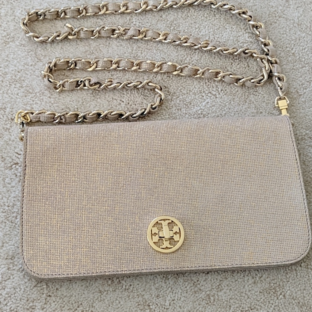 Tory Burch Gold Crossbody/Clutch